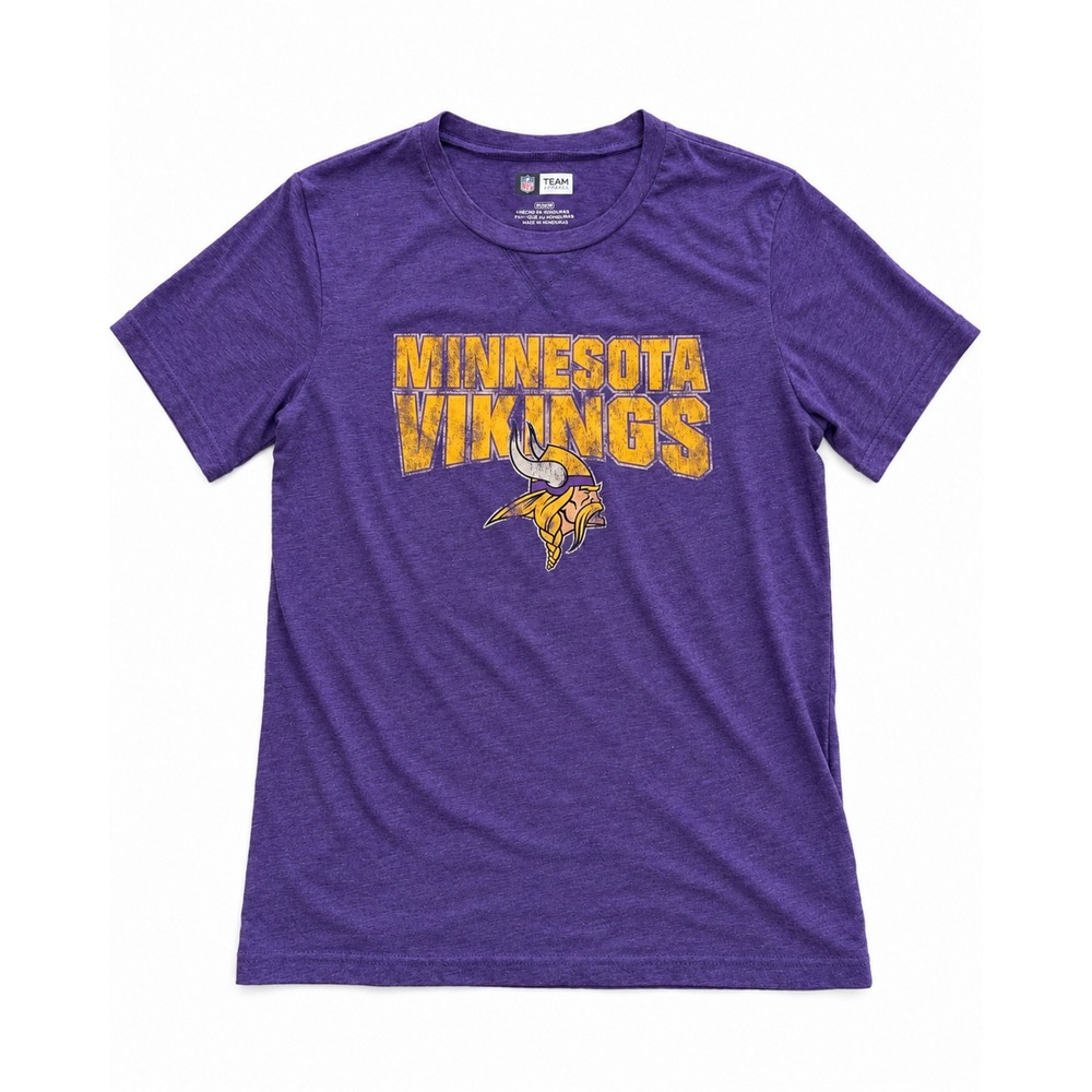NFL Team Apparel Minnesota Vikings Purple Logo T Shirt Mens M